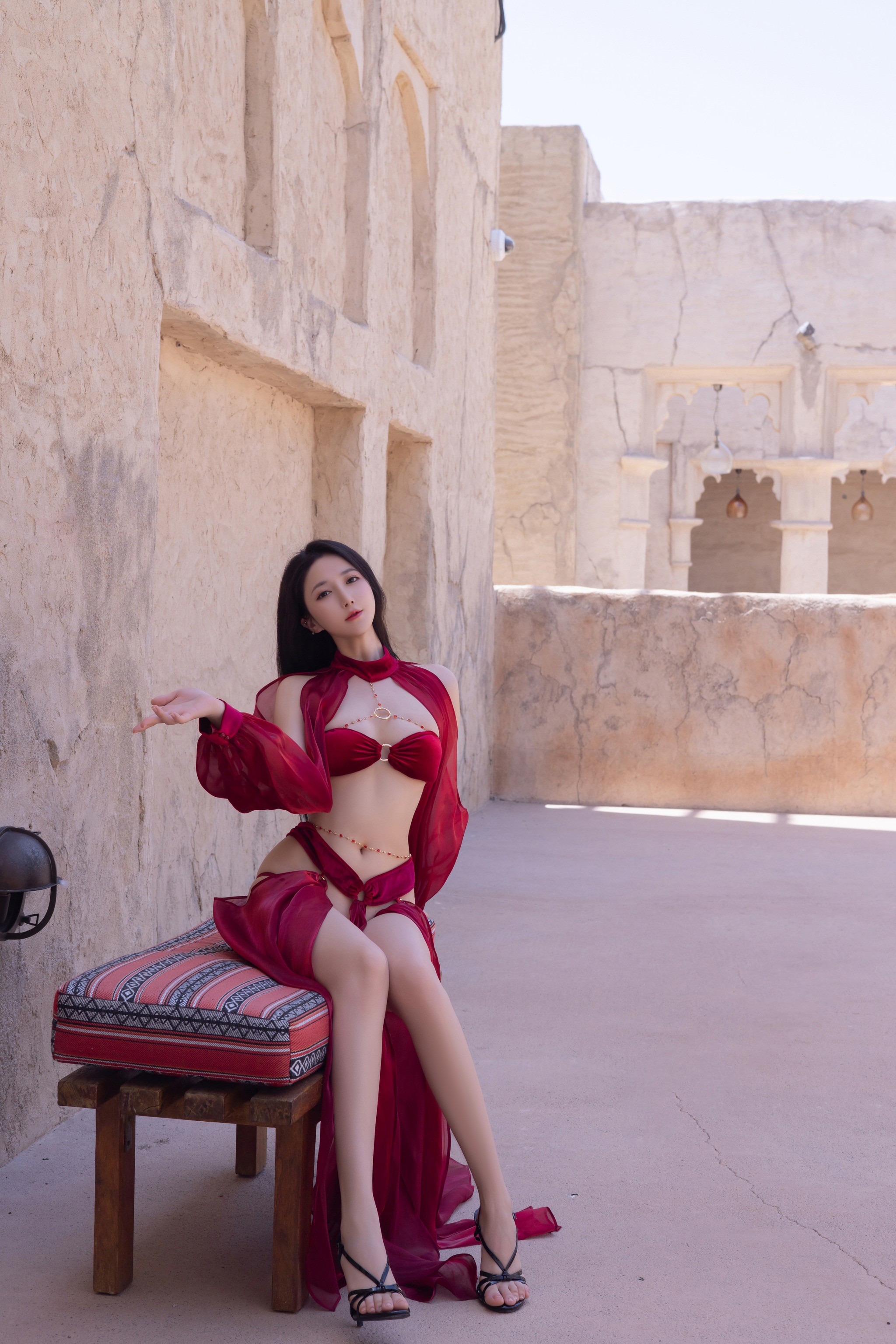 图片[1]-鱼子酱Fish – NO.202 （私拍）《惊红之舞》写真[35P]-XikXak